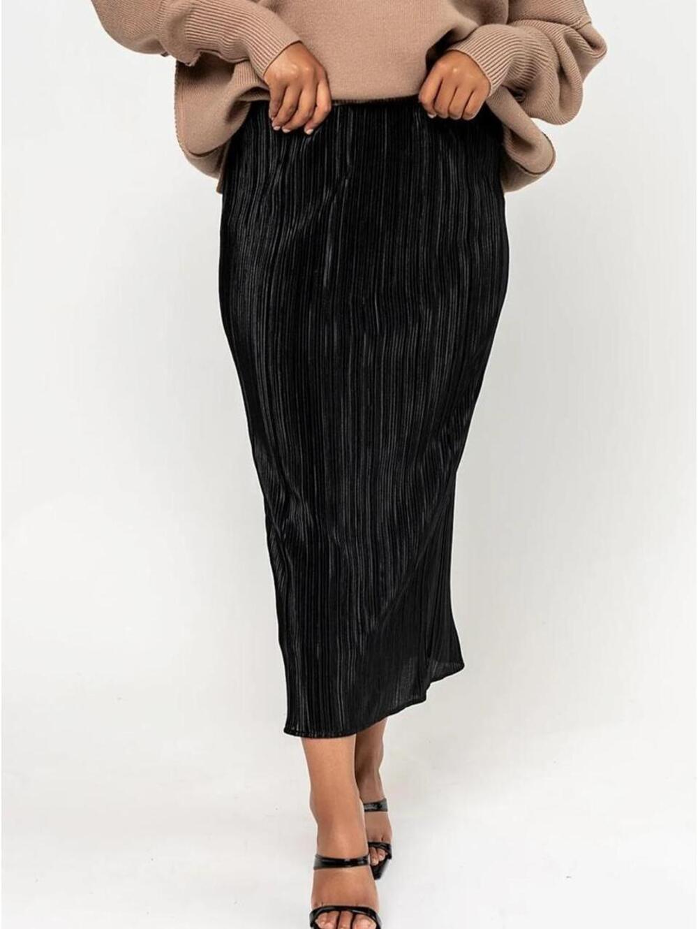 Women's Black and Brown Skirt